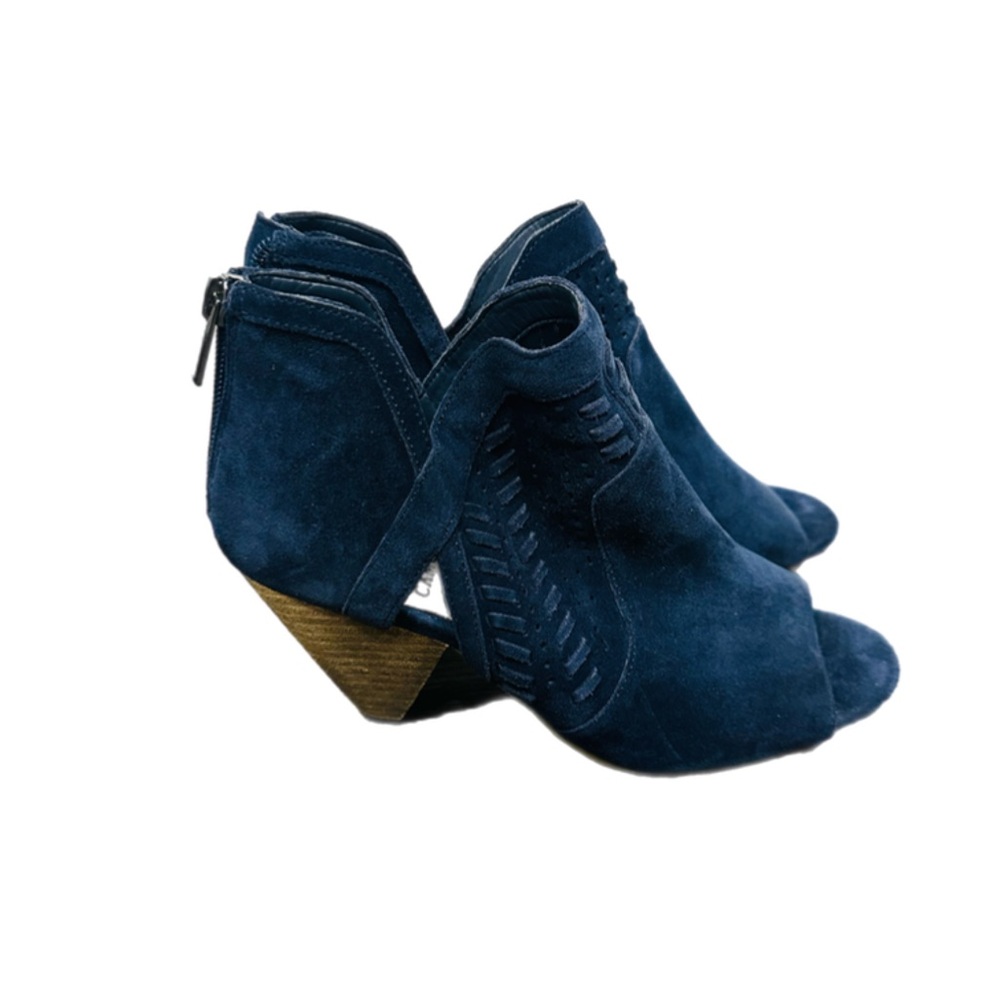 Vince Camuto Deep Blue Suede Ankle Booties Size 7 1/2
